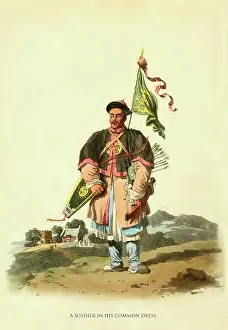 Chinese Prints: A Soldier in his Common Dress