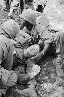 Da Nang Prints: Soldier Cradling Injured Comrade's Head