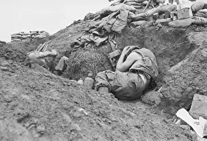 Wetland Prints: Soldier Crouching in Trench