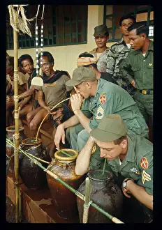 Soldier Drinking Wine From Urns