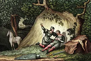 Knight Prints: Soldier with Dying Knight