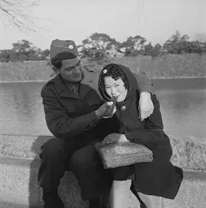 Generosity Prints: Soldier Feeding Woman