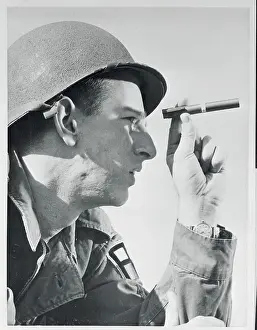 Soldier Holding Radiation Detection Device