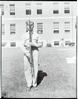 Soldier Holding Weapon in Front of his Body