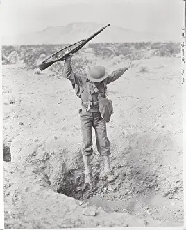Mojave Desert Prints: Soldier Jumping into Ditch
