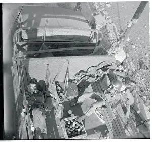 Soldier Lying in an Army Truck