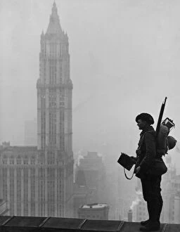 Iconic Woolworth Building Collection: Soldier In Manhattan