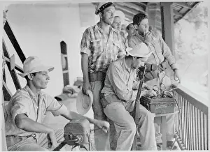 Costa Rica Prints: Soldier Operating a Generator
