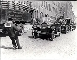 Teeth Prints: Soldier Pulling Row Of Cars