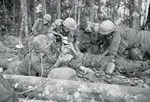 Special Forces Prints: soldier Receiving a Blood Transfusion