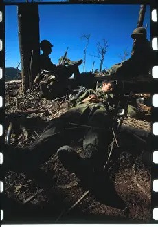 US Soldier Resting Atop Hill 875