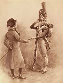 Respect Prints: Soldier Saluting Napoleon