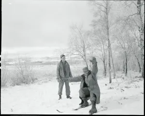 North Korea Prints: Soldier on Skis