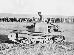Soldier in Small Tank