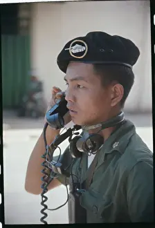 Soldier Talking on the Telephone