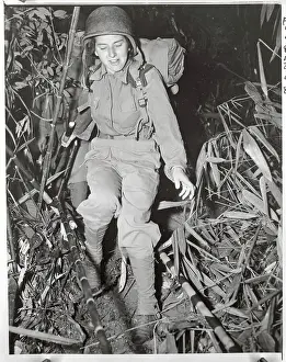 Burma Prints: Soldier Trudging Through Jungle
