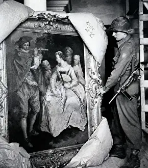 Collection Prints: Soldier Uncovering Painting