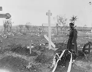 Bulgaria Prints: Soldier Visiting Gravesite