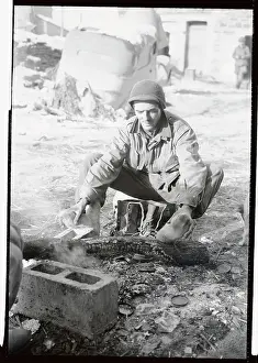 Private Prints: Soldier Warming His Feet