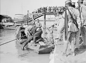 Shanghai Prints: Soldiers with Arriving Refugee