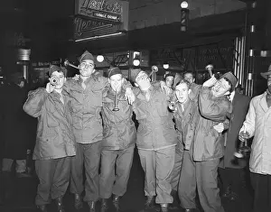 Horn Prints: Soldiers Blowing Horns