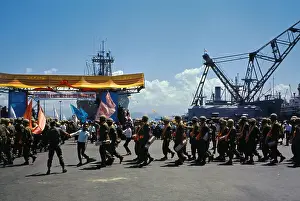 Soldiers Boarding Ship