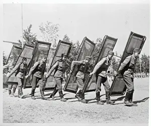 Helsinki Prints: Soldiers Carrying Beds for The Helsinki Olympic Teams