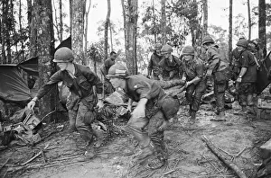 Stretcher Prints: Soldiers Carrying Stretcher