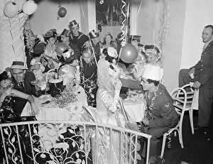 New Years Eve Prints: Soldiers Celebrating New Year's
