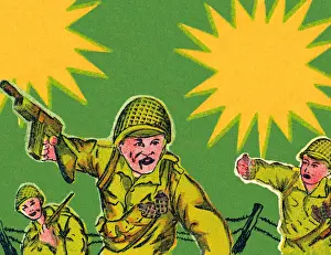 Exploding Prints: Soldiers in Combat