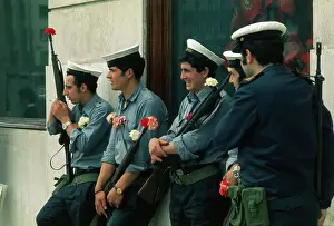 Lisbon Prints: Soldiers Conversing Together