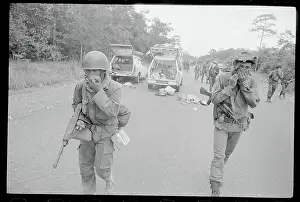 Soldiers Covering Their Faces