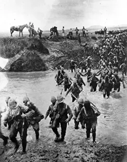 The Boer Wars Prints: Soldiers Cross River