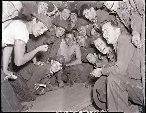 Gambling Prints: Soldiers Crowd Around Dice Game