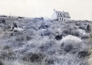 Invasion Prints: Soldiers Digging In In Normandy