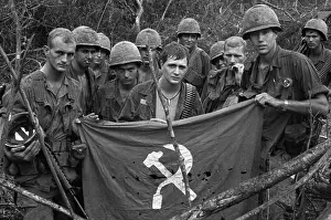 Capturing Prints: US Soldiers Displaying People's Labor Party Flag