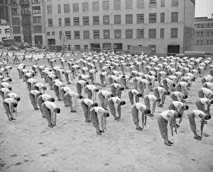Calisthenics Prints: Soldiers Doing Calisthenics