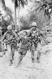 Cross Dresser Prints: Soldiers Dragging Vietcong from Bunker