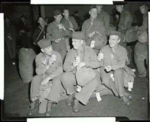 Soldiers Drinking Milk