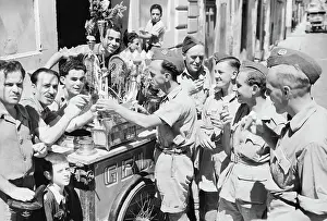 Sicily Prints: Soldiers Eating Ice Cream