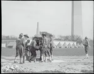 Practice Prints: Soldiers Firing Antiaircraft Gun