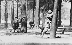 Soldiers Firing at Germans