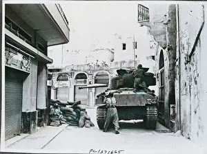 Barricade Prints: Soldiers Firing From Tank Barrricade