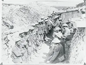 Strategy Prints: Soldiers in Formation in Trench