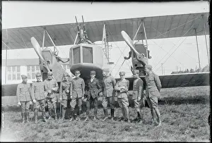 Mineola Prints: Soldiers Gathering Around Military Airplane