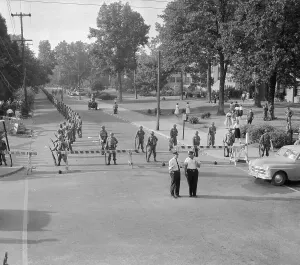 Little Rock Prints: Soldiers Getting in Position at High School