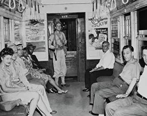 Huty30660 Prints: Soldiers Guard Philadelphia Subways