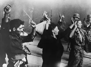 Warsaw Prints: Soldiers, Hands Raised
