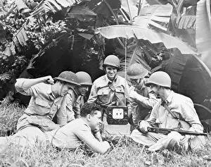 Charles E Prints: Soldiers Listening to the World Series