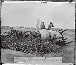 Hawaii Prints: Soldiers Looking out of Hickam Field Trench